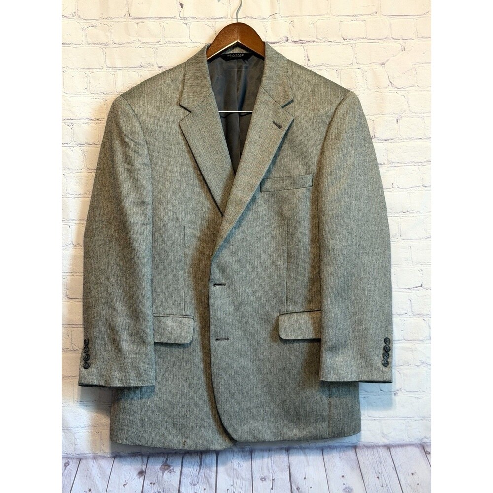 Jos. A. Bank Blazer Mens 42S Grey Silk Camelhair Herringbone Sport Coat Jacket